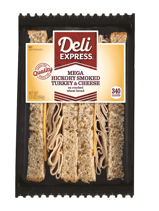 Deli express mega smoke turkey & cheese 5.8oz