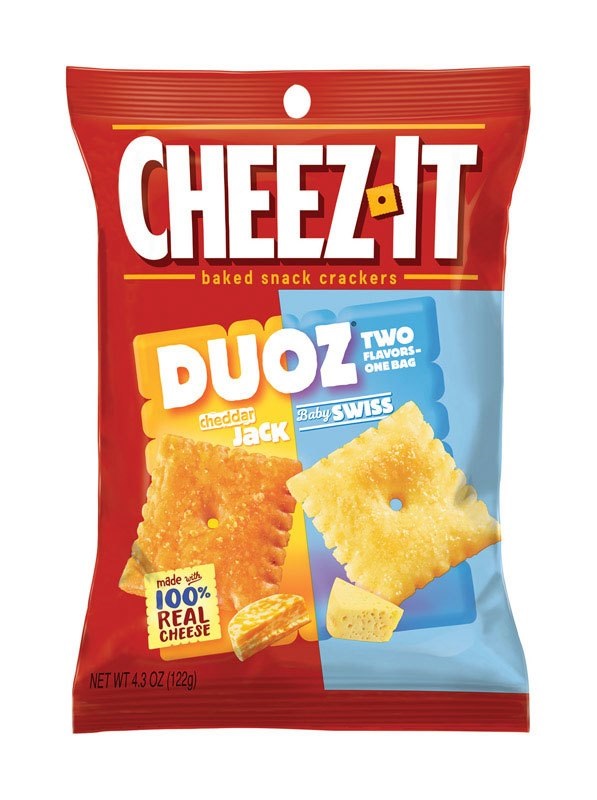 Cheez it duoz cheddar jack baby swiss 6ct 4.3oz