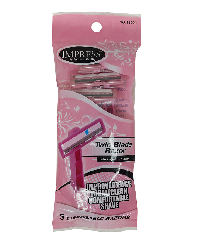 Impress women twin blade razor 3ct