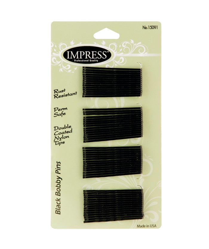 Impress black bobby pins 60ct