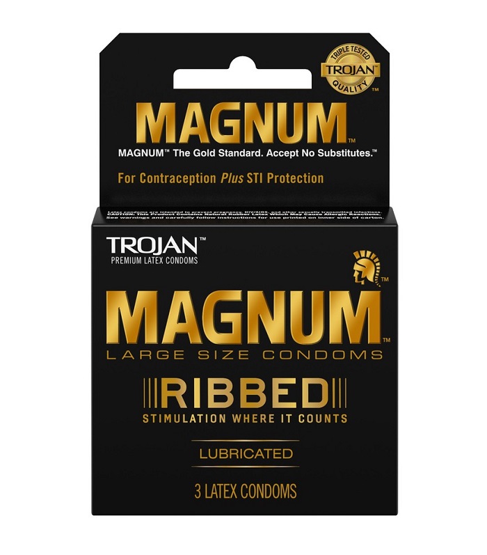 Trojan magnum ribbed lubricated 6ct