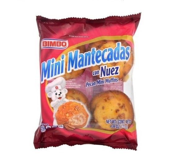 Bimbo mini manecada w/pecan muffin 4.34oz