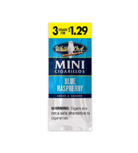 White owl mini bl raspbry 3/$1.29 15/3pk