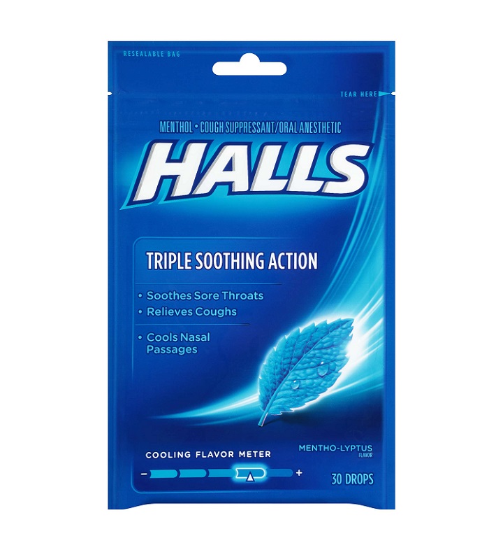 Halls menthol-lyptus h/b 30ct