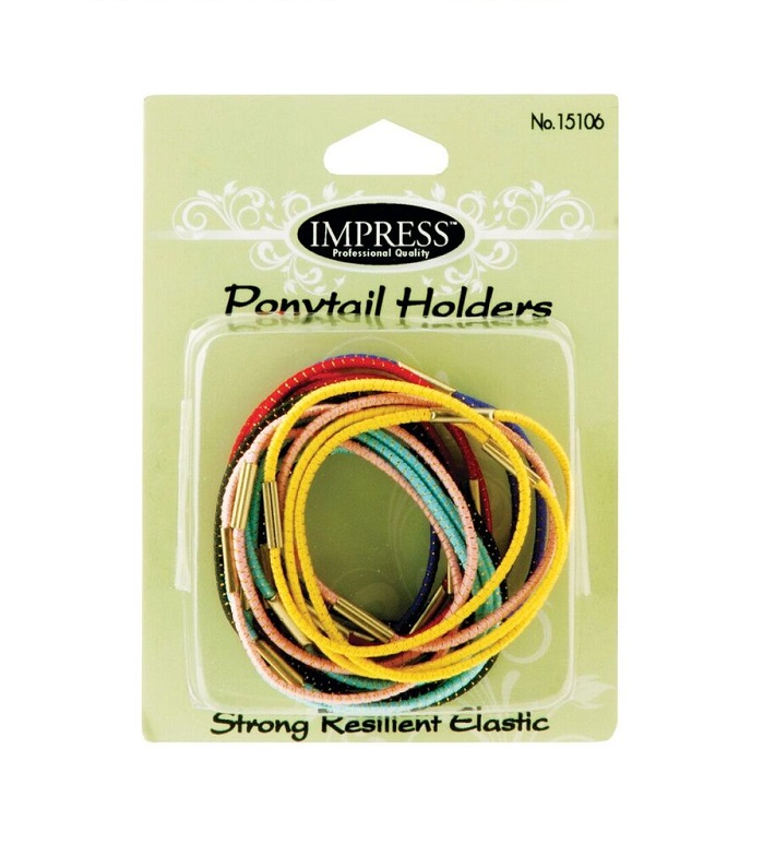 Impress asst elastic ponytail 18ct