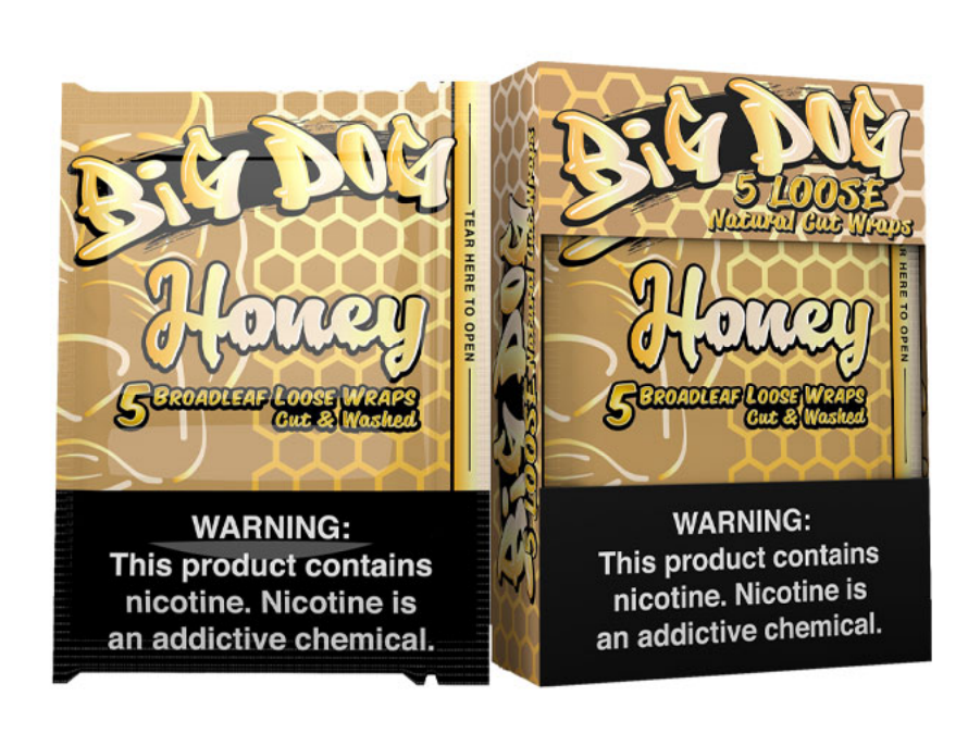 Big dog honey broad leaf cigar wrap 8/5pk