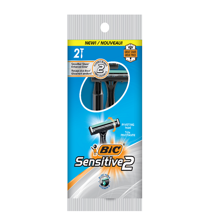 Bic sensitive 2 men razor 2pk