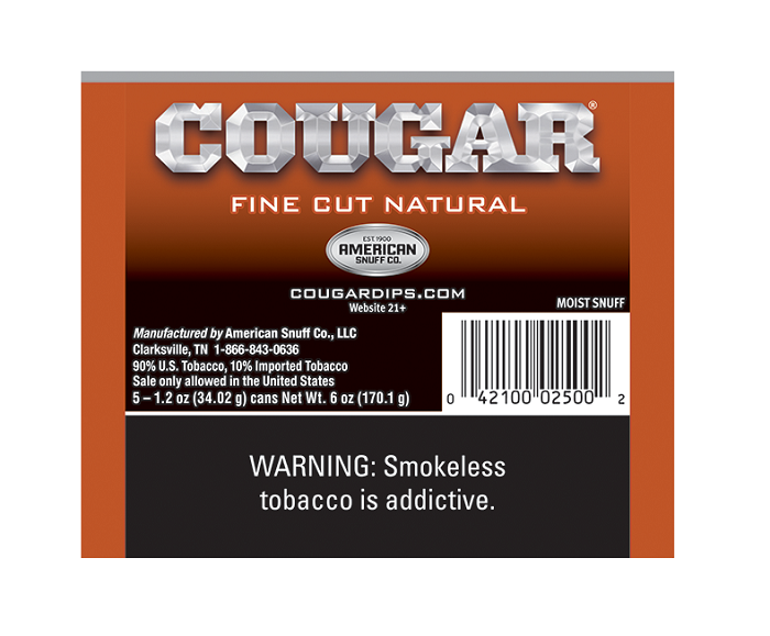 Cougar snuff nat fc 5ct