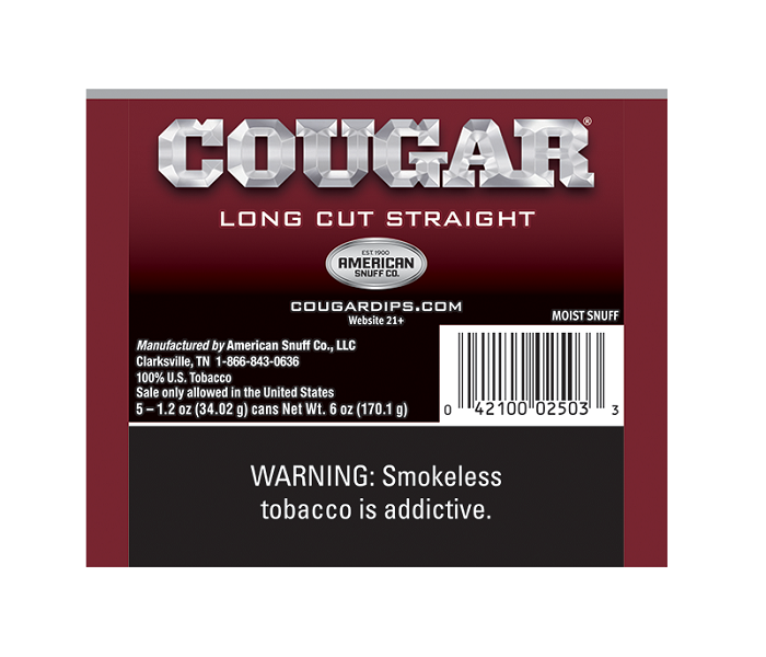 Cougar snuff strt lc 5ct