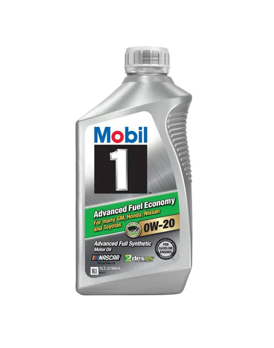 Mobil 1 0w20 advanced fuel economy 6ct 1qt