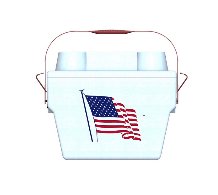 Ice chest usa flag cooler 22qt