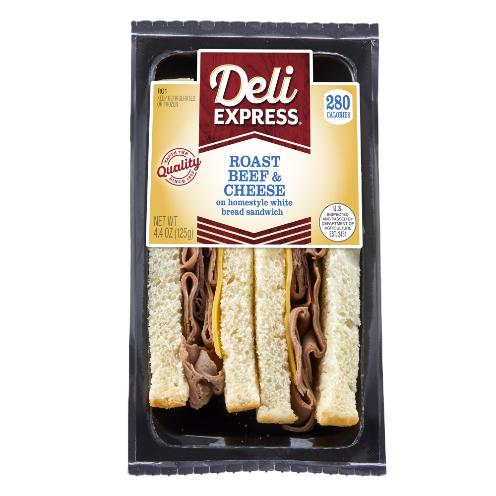 Deli express roast beef & cheese 4.4 oz