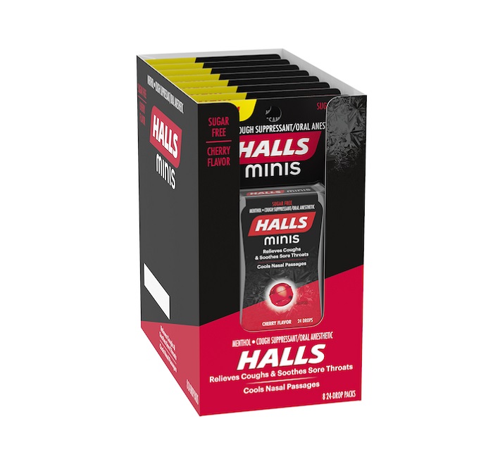 Halls cherry mini sugar free 8ct