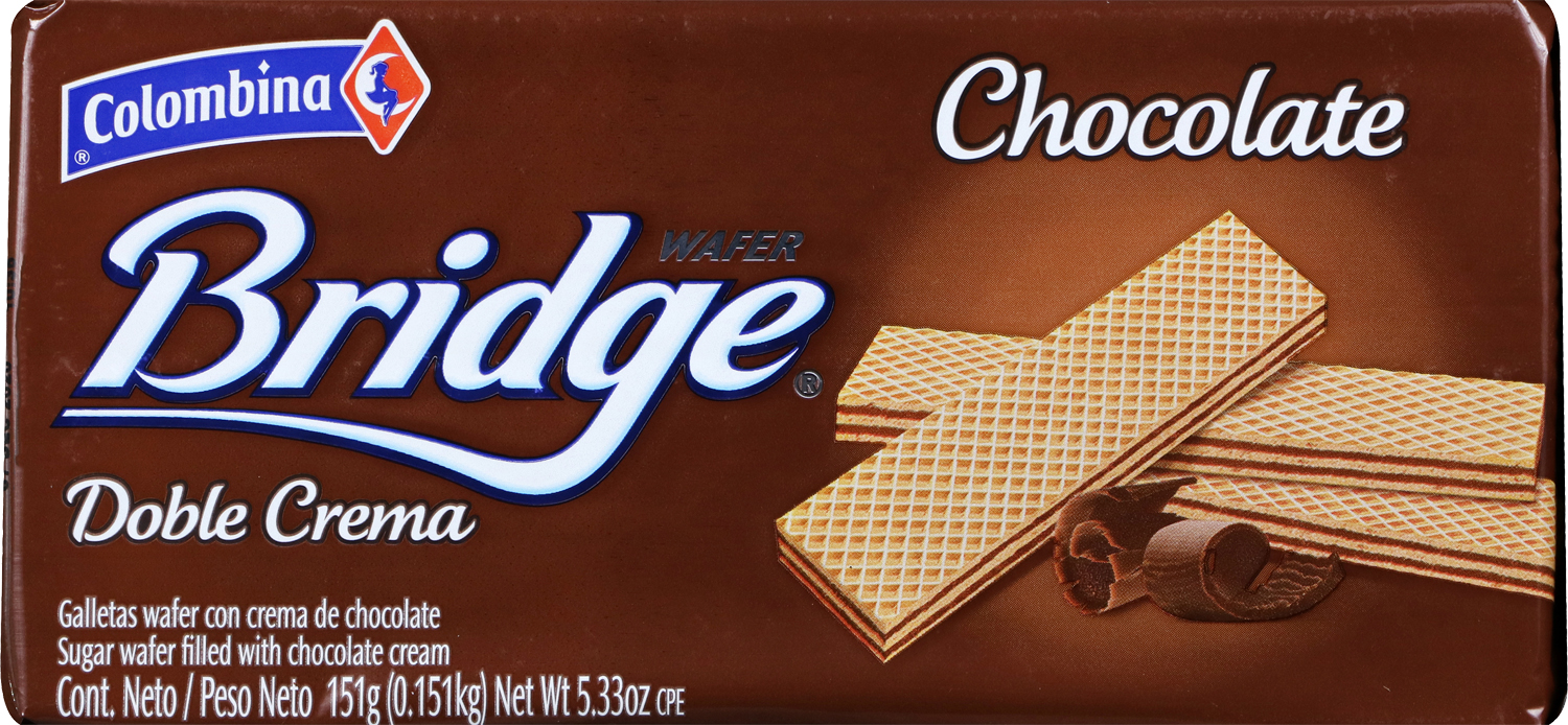 Colombina bridge chocolate dc wafer 5.3oz