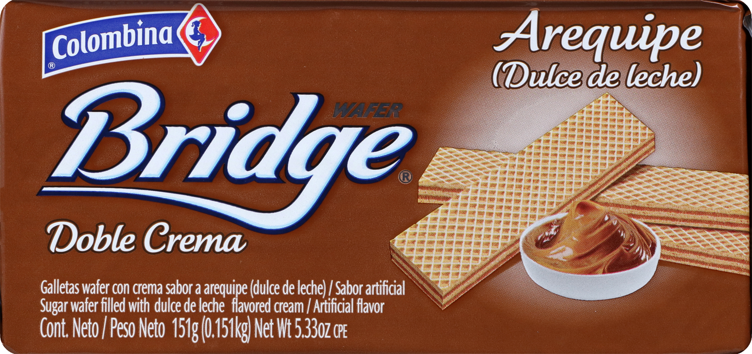 Colombina bridge dulce de leche dc wafer 5.3oz