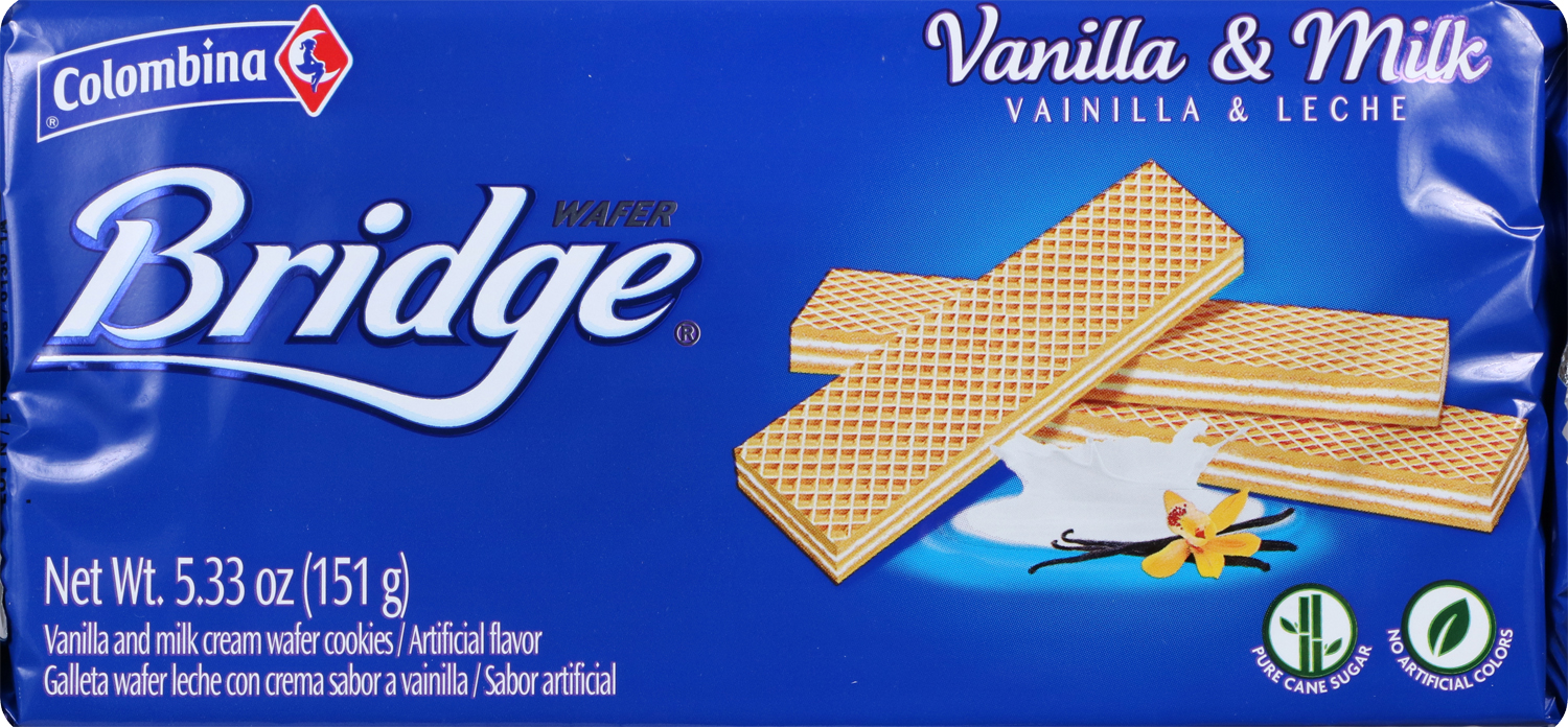 Colombina bridge vanilla & milk wafer 5.3oz