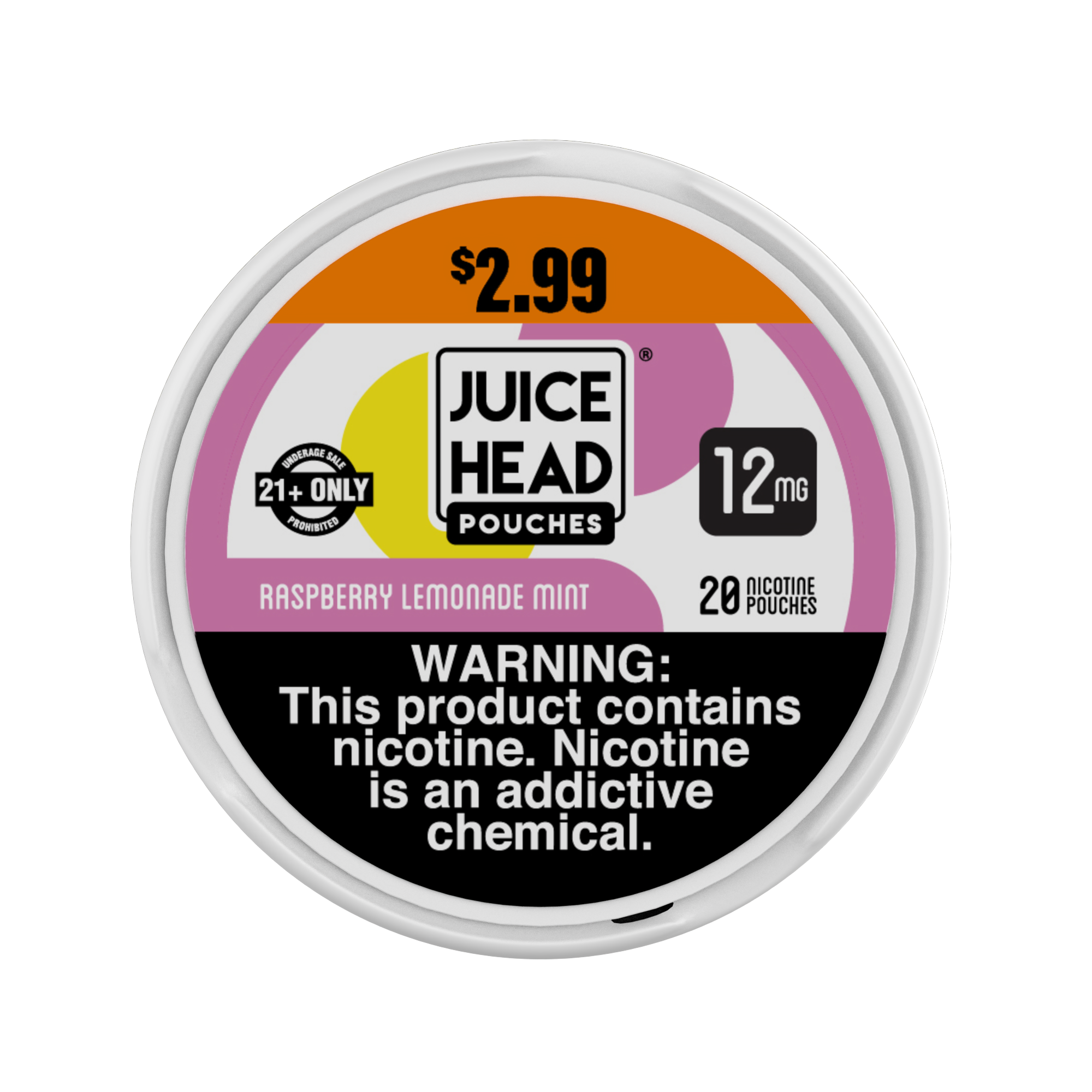 Juice head rasp lmn mnt $2.99 nic pch 12mg 20ct