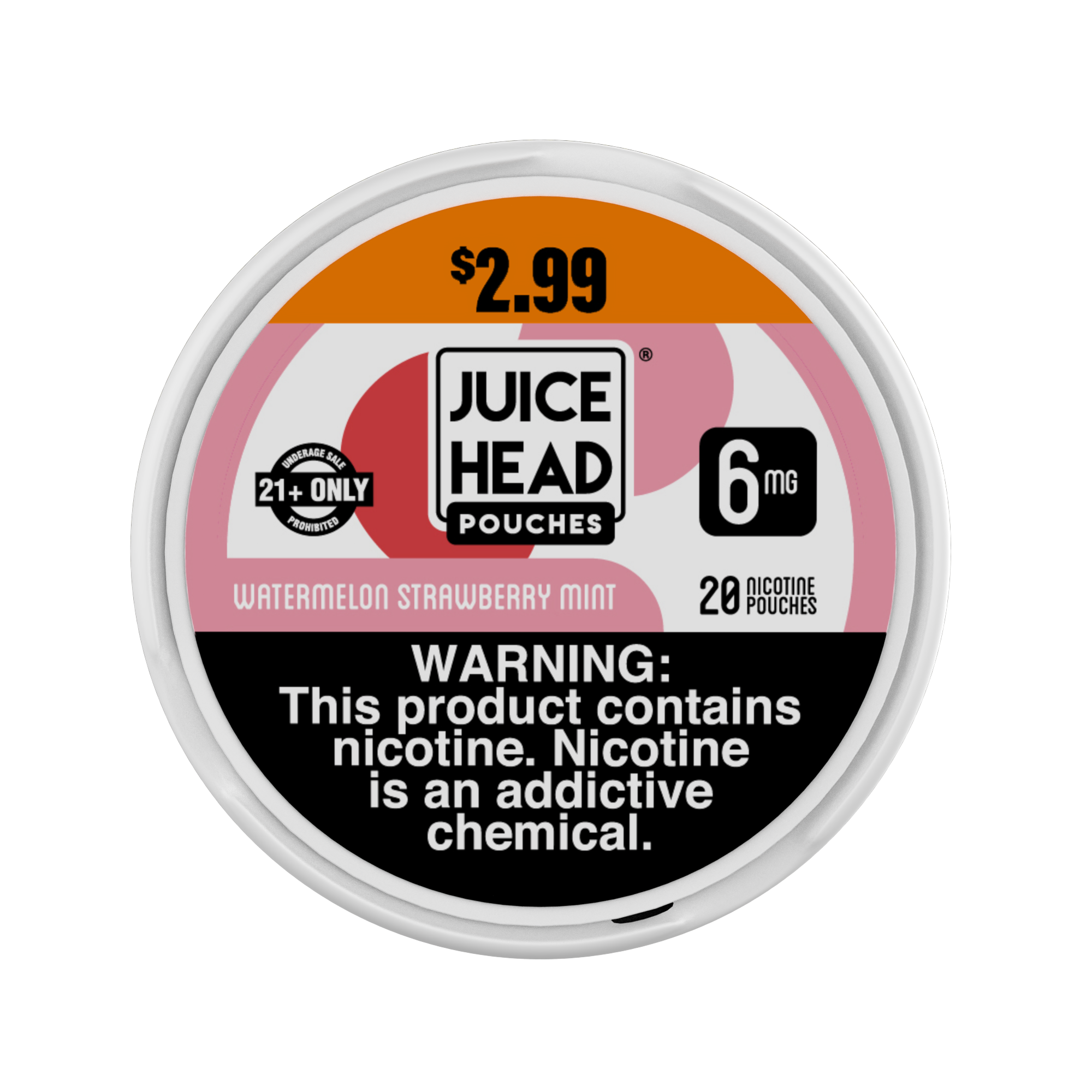 Juice head wmln strw mnt $2.99 nic pch 6mg 20ct