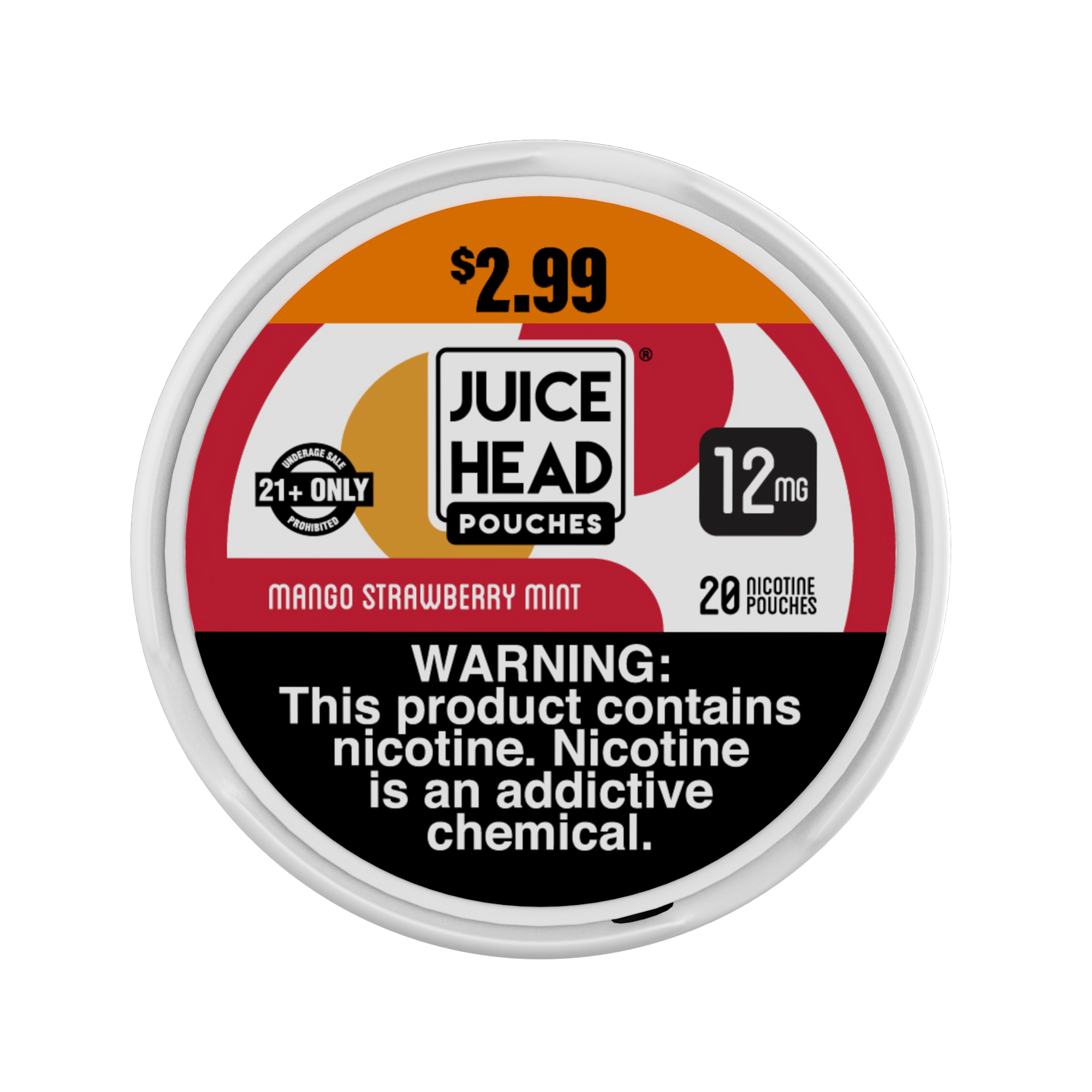 Juice head mngo strw mnt $2.99 nic pch 12mg 20ct