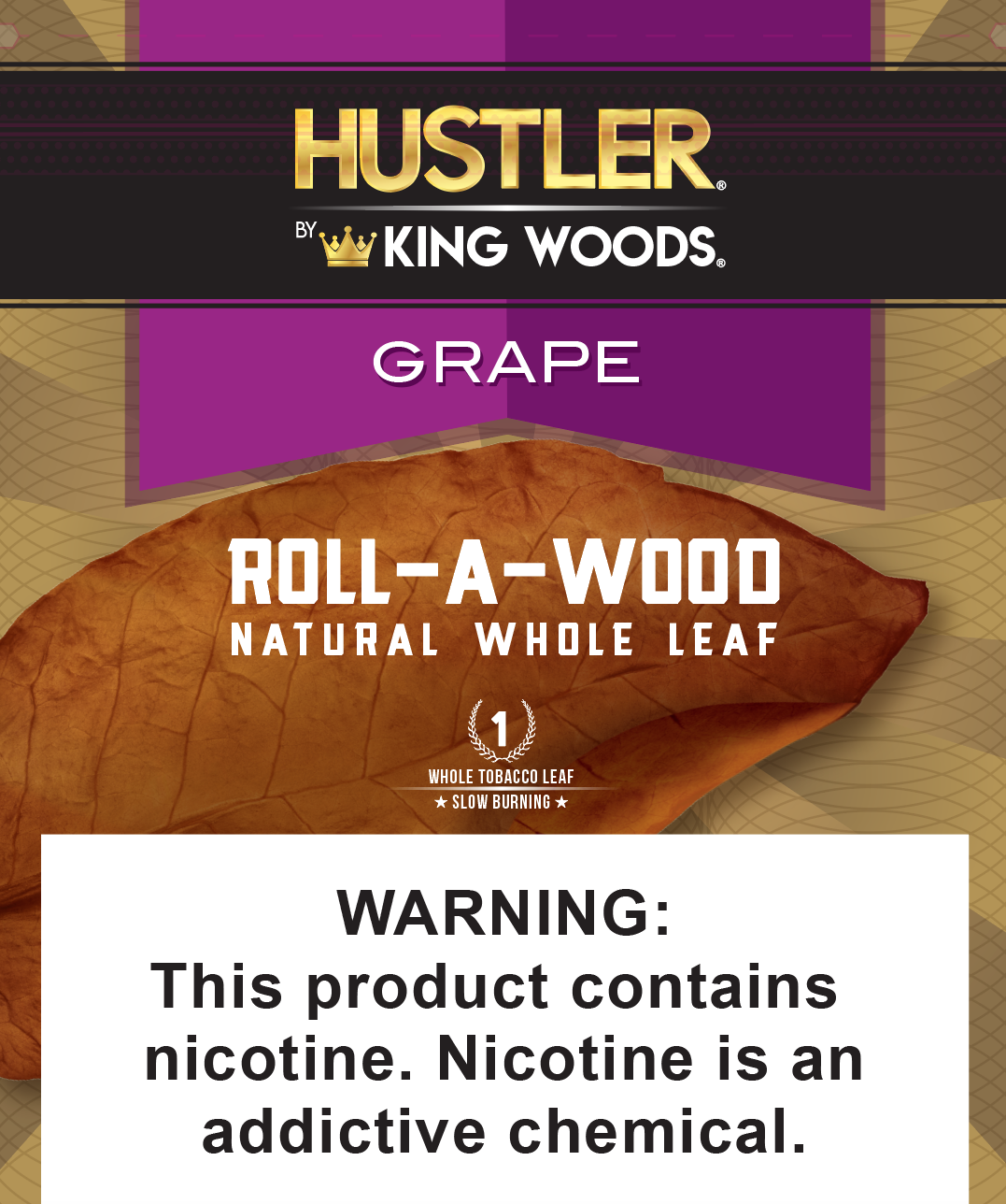 Hustler by king woods whole leaf grape 6/1pk