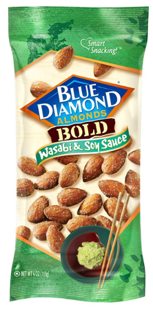 Blue diamond bold wasabi & soy sauce almonds 4oz