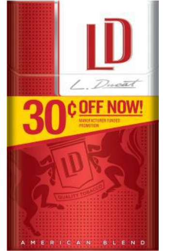 Ld red king box $.30 off