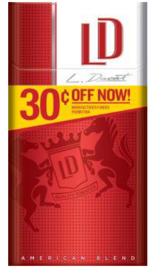 Ld red 100 box $.30 off