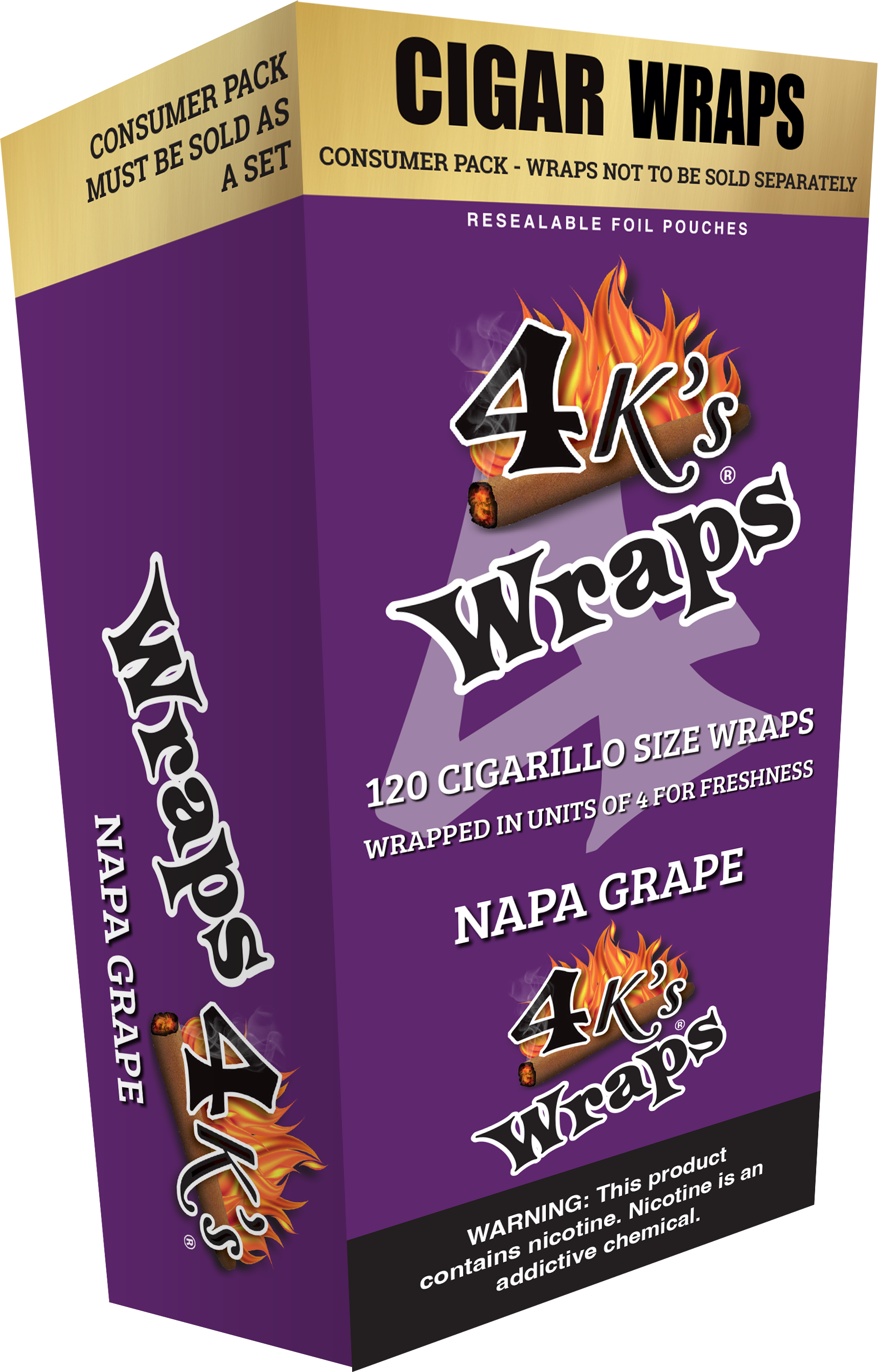 4kings napa grape wraps 30/4pk