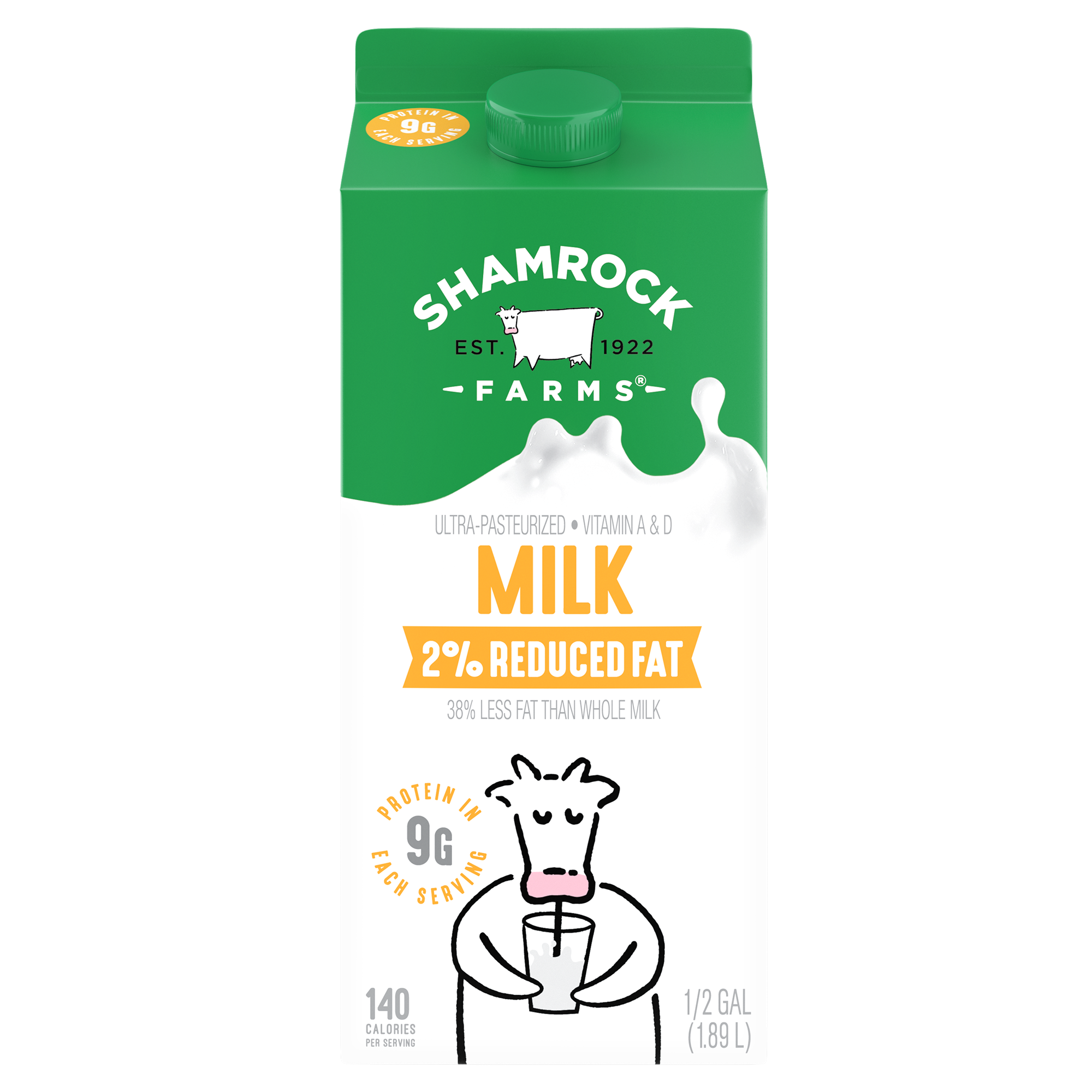 Shamrock farms white esl whole milk 64oz