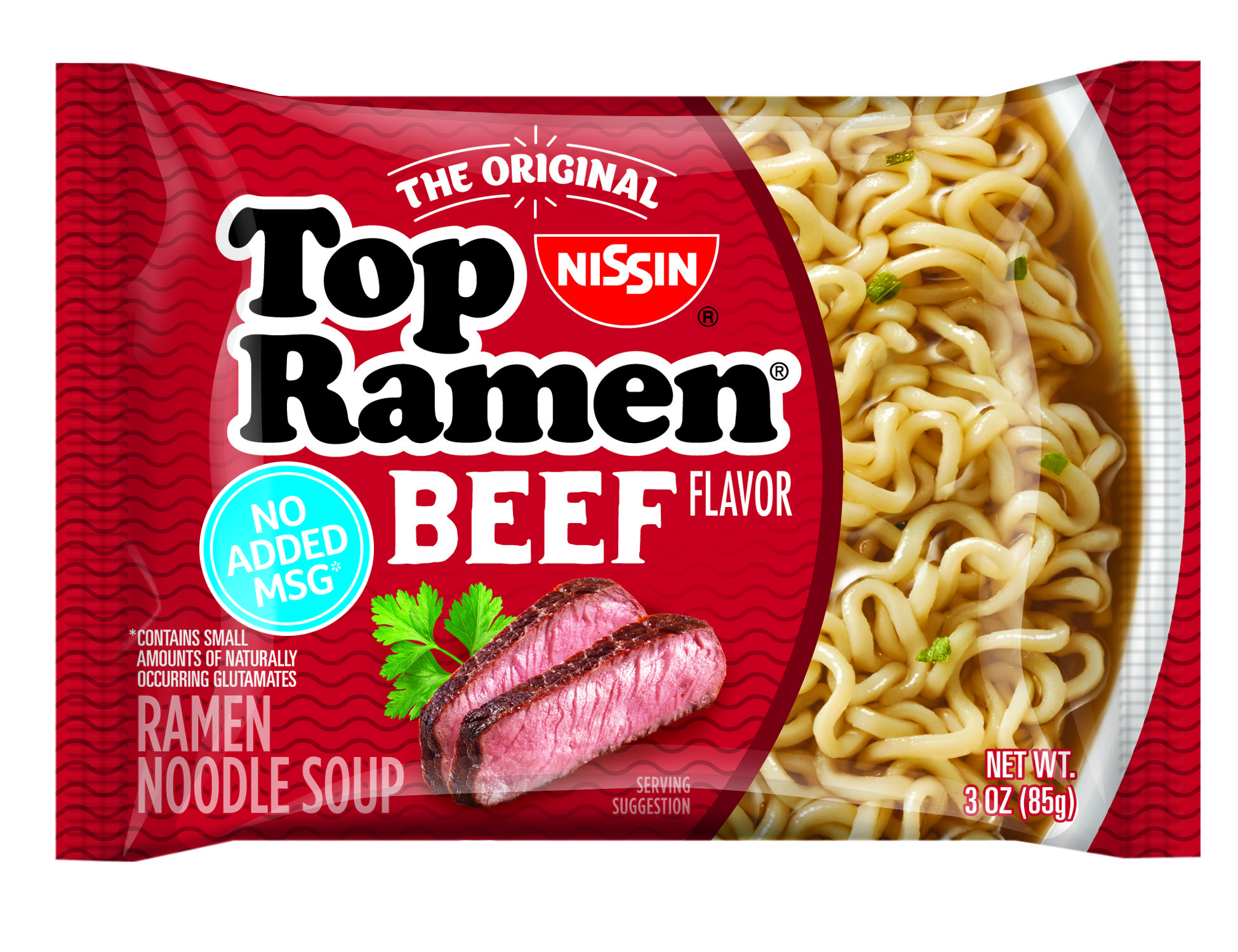 Nissin top ramen beef noodles 24ct 3oz