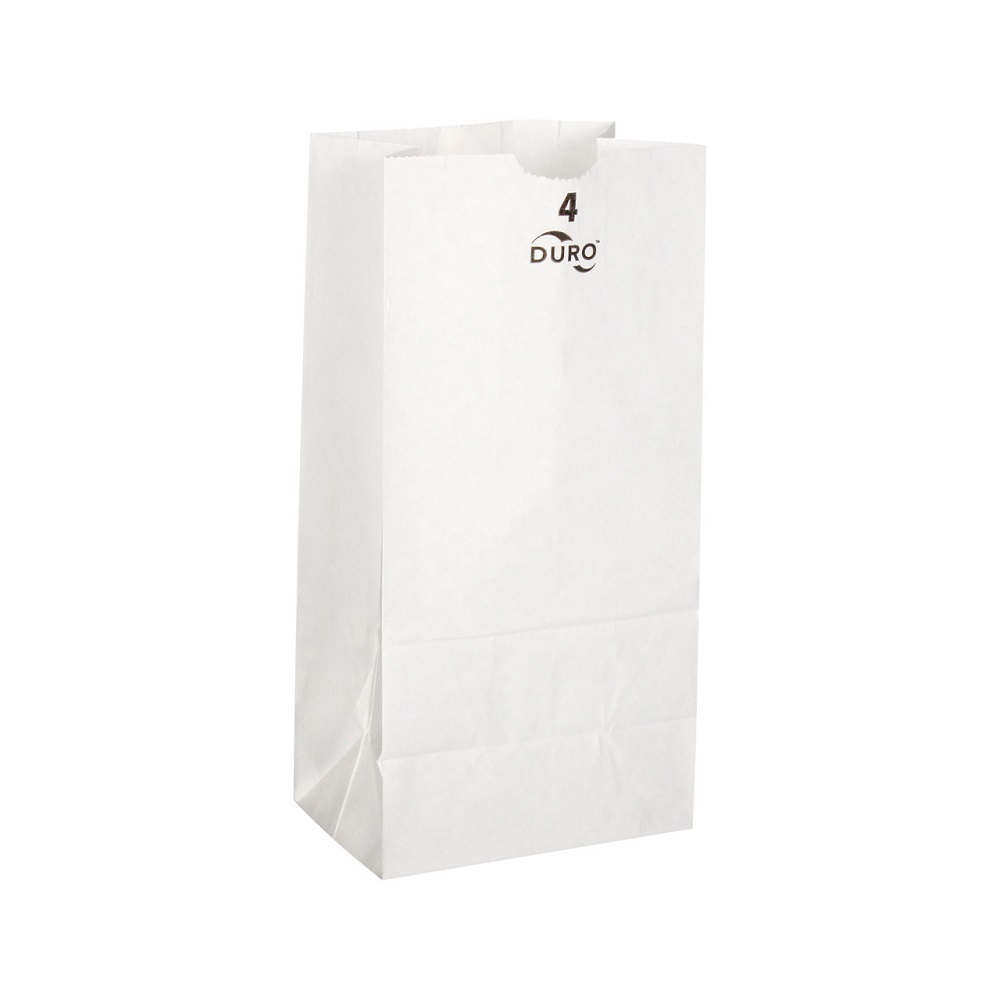 Duro white paper bags # 4 500ct