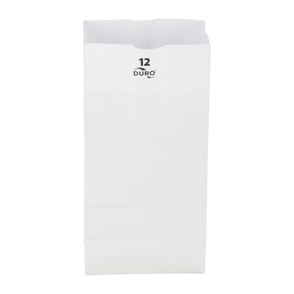 Duro white paper bags # 12 500ct