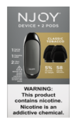 Njoy classic pods device pack 5% 5ct/2pk