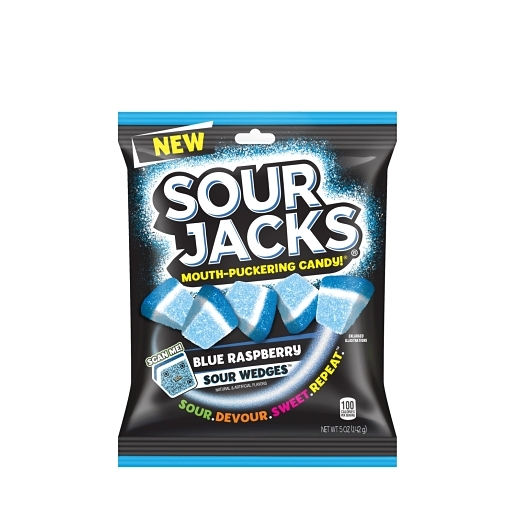 Sour jacks blue raspberry sour candy 5oz